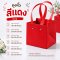 ถุงกระดาษหูหิ้ว สีแดง 1 ใบ