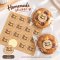 สติกเกอร์ HOMEMADE กลม กระดาษคราฟท์