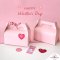 กล่องหูหิ้วสีชมพู  ไม่รวมโบว์/สติกเกอร์ 5 ใบ