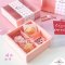 กล่องชมพู  ฝาเลื่อน 6 ช่อง แพ็ค 5 ใบ