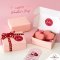 กล่องกระดาษสีชมพู 10 ใบ ไม่รวมโบว์,สติกเกอร์