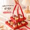 กล่องสีแดงฝาครอบทรงสูง  4 / 6 / 9  ช่อง หูหิ้ว 1 ใบ