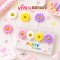 เทียนเดซี่ คละสีพาสเทล 4 เล่ม Pastel Daisy candles