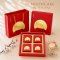 เซ็ทกล่องขนมไหว้พระจันทร์ Moon Cake 4 ชิ้น พร้อมถุงหิ้ว 1 ชุด
