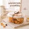 กล่องพลาสติกใส ทรงรี ฝาเซฟตี้ล็อค 10 ใบ