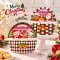 ถุงซิป X'mas ลายตะกร้า คละ 2 ลาย  (10 ใบ)