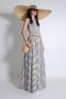 เดรสแม็กซี่ คอปกเชิ๊ต Maxi Shirt Dress (Black & White Striped)
