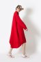 เดรสปกเชิ๊ตทรงโอเวอร์ไซส์ Oversized Double Collar Shirt Dress (Red Linen)