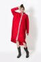 เดรสปกเชิ๊ตทรงโอเวอร์ไซส์ Oversized Double Collar Shirt Dress (Red Linen)