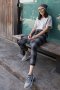 กางเกงฮาเร็มทรง Unisex  Dapper Harem Pants (Grey Tartan)