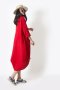 เดรสปกเชิ๊ตทรงโอเวอร์ไซส์ Oversized Double Collar Shirt Dress (Red Linen)