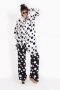 เดรสโอเวอร์ไซส์ ลายพิมพ์ polka Dot สีขาว 