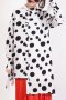 เดรสโอเวอร์ไซส์ ลายพิมพ์ polka Dot สีขาว 