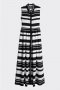 เดรสแม็กซี่ คอปกเชิ๊ต Maxi Shirt Dress (Black & White Striped)
