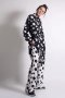 เดรสโอเวอร์ไซส์ ลายพิมพ์ polka Dot สีดำ