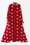 ชุดแม็กซี่เดรส Polka Dot สีแดง คอปกระบายวิคตอเรียน