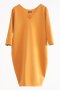 สตรีทแฟชั่น เดรส oversized สีมัสตาร์ด by WLS