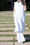 สตรีทแฟชั่น เซ็ทชุดเดรสกางเกง ผ้าสำลีสีขาว  by WLS