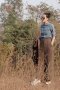 สตรีทแฟชั่น ชุดเซ็ทโอเวอร์โค้ท กางเกงผ้า tweed by WLS