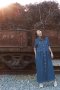 สตรีทแฟชั่น  Oversized Denim Shirt Maxi Dress By WLS