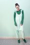 สตรีทแฟชั่น เอี๊ยมหมี สีเขียวมิ้นท์ พาสเทล ทรงฮาเร็ม