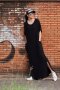 สตรีทแฟชั่น Basic Black Pocket Maxi Dress by WLS