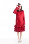 สตรีทแฟชั่น Oversized Red  Ruffle Dress by WLS