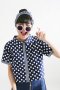 สตรีทแฟชั่น Polka Dots and stripes Top by WLS