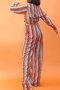 สตรีทแฟชั่น Zigzag Printed  Jumpsuit by WLS
