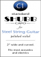 Shubb Standard Capo for Steel String Guitar - C1 Polished nickel