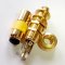 End pin jack with Cover No.1, 3-Pin , Gold