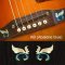 Guitar Bridge Inlay Sticker Little Wing (AB) 2 pcs / set