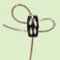 Rosette Bridge Bone Bead for Ukulele - Black