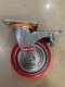 Bánh xe đẩy xoay khóa PU lõi gang càng thép mặt cong 2 inch, tải trọng 280-450 kg | Bánh xe công nghiệp hạng nặng, PAREO