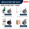 Bánh xe 2 inch (50mm) dùng cho đồ nội thất, bánh xe bàn, bánh xe tủ, bánh xe giường, bánh xe ghế văn phòng.  Thương hiệu: PAREO