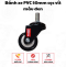 Bánh xe PVC 50mm cọc vít màu đen - hãng Pareo