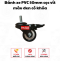 Bánh xe PVC 50mm cọc vít khóamàu đen - hãng Pareo