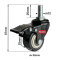 Bánh xe PVC 50mm cọc vít khóa màu đen - Hãng Pareo