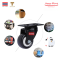Bánh xe đẩy hàng PVC màu đen tải nhẹ xoay có khóa, xoay được 360 độ, 40mm, 50mm - PAREO