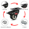 Bánh xe đẩy PVC 50mm màu đen, xoay 360 độ - hãng Pareo