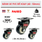 Bánh xe đẩy PVC 40mm, 50mm màu đen càng xoay 360 độ - PAREO