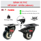 Bánh xe đẩy hàng PVC màu đen tải nhẹ xoay, xoay có khóa 360 độ, 40mm - PAREO