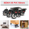 Bánh xe đẩy PVC 50mm màu đen, xoay 360 độ - hãng Pareo