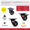 Bánh xe Nylon đen càng xoay khóa 75mm - PAREO