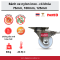 Bánh xe đẩy Nylon, Bánh xe PA càng inox 304 xoay có khóa 360 độ. Kích thước 75mm,100mm,125mm thương hiệu PAREO