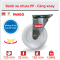 Bánh xe Nylon, bánh xe đẩy nhựa PP trắng càng thép xoay, cố định kích thước 125mm - Pareo