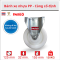 Bánh xe Nylon, bánh xe đẩy nhựa PP trắng càng thép xoay, cố định kích thước 125mm - Pareo