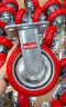 Bánh xe cố định polyurethane lõi gang càng thép mặt cong 2 inch, tải trọng 280-450 kg | Bánh xe công nghiệp hạng nặng, PAREO