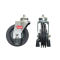 Bánh xe đẩy siêu thị 2 rãnh dùng cho thang cuốn phi 100mm,125mm - PAREO