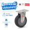 Bánh xe đẩy cao su xám, Bánh xe inox, bánh xe càng xoay thép không gỉ 304, 75mm, 100mm, 125mm - Pareo